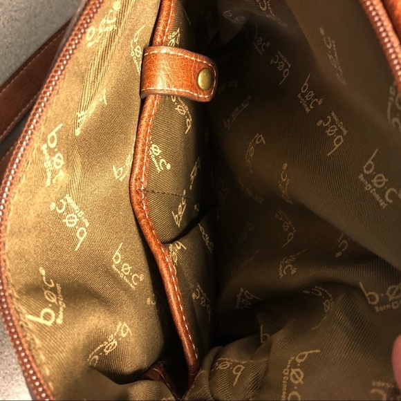 b.o.c. Gray, Cream, & Brown Crossbody / Shoulder Purse, Multiple Pockets - Picture 5 of 6